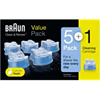 Braun Clean&amp-Renew Cartuchos de recarga para afeitadora eléctrica hombre- 5+1 unidades- compatibles con todos los centros…